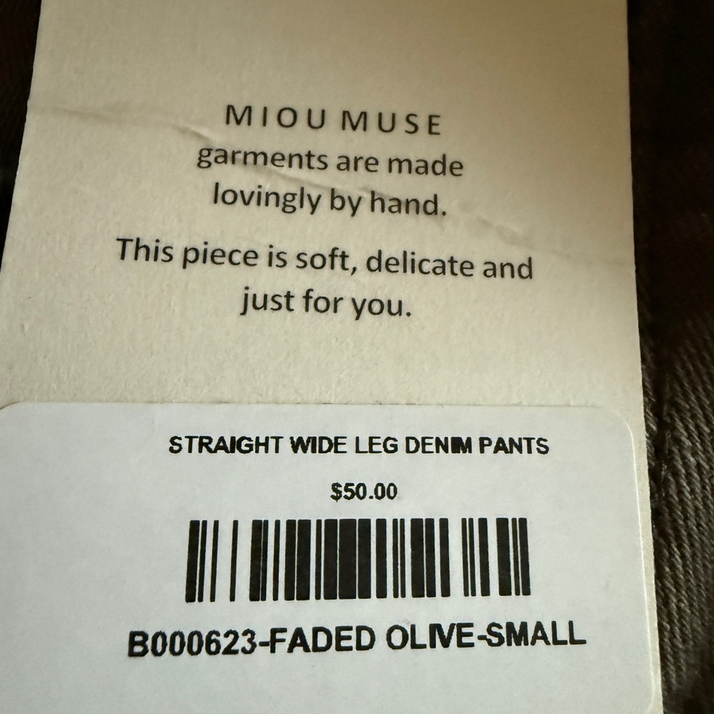 Miou Muse Women's Olive Cropped Jeans - Picture 2 of 4